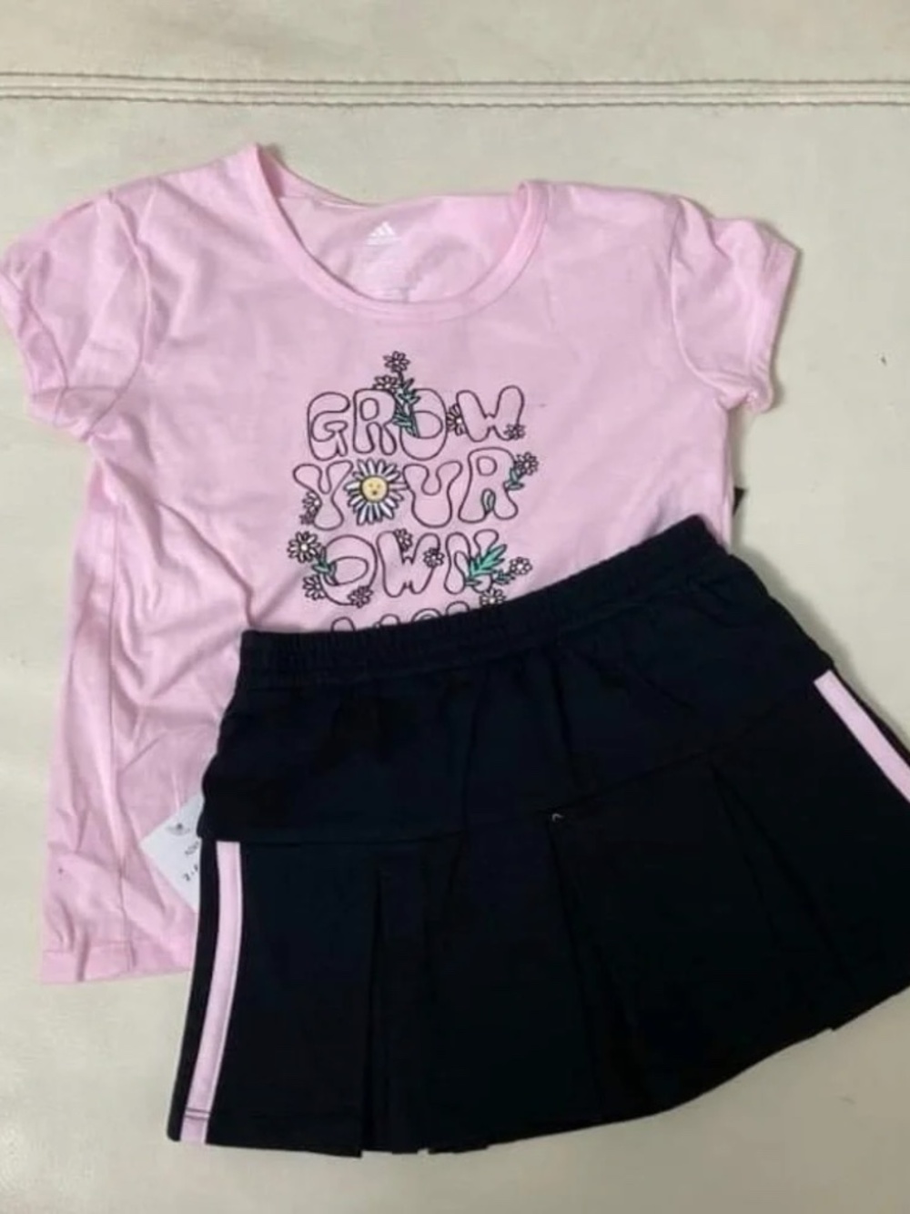 Adidas cute pink skirt top set 6234 - Picture 1 of 6